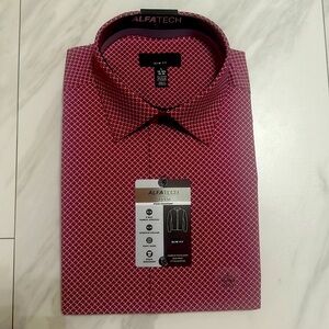 Alfatech by Alfani Stain Resistant Slim Fit Shirt L